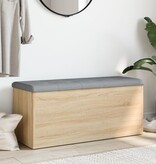 VidaXL Opbergbankje 102x42x45 cm bewerkt hout sonoma eikenkleurig