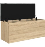 VidaXL Opbergbankje 102x42x45 cm bewerkt hout sonoma eikenkleurig