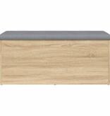 VidaXL Opbergbankje 102x42x45 cm bewerkt hout sonoma eikenkleurig