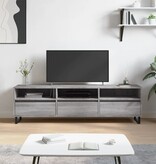 VidaXL Tv-meubel 150x30x44,5 cm bewerkt hout grijs sonoma eikenkleurig