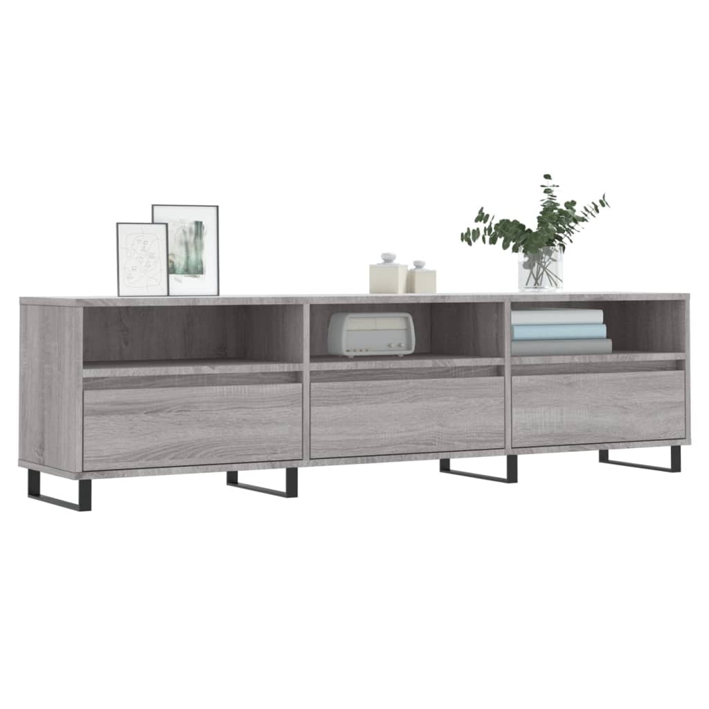 VidaXL Tv-meubel 150x30x44,5 cm bewerkt hout grijs sonoma eikenkleurig