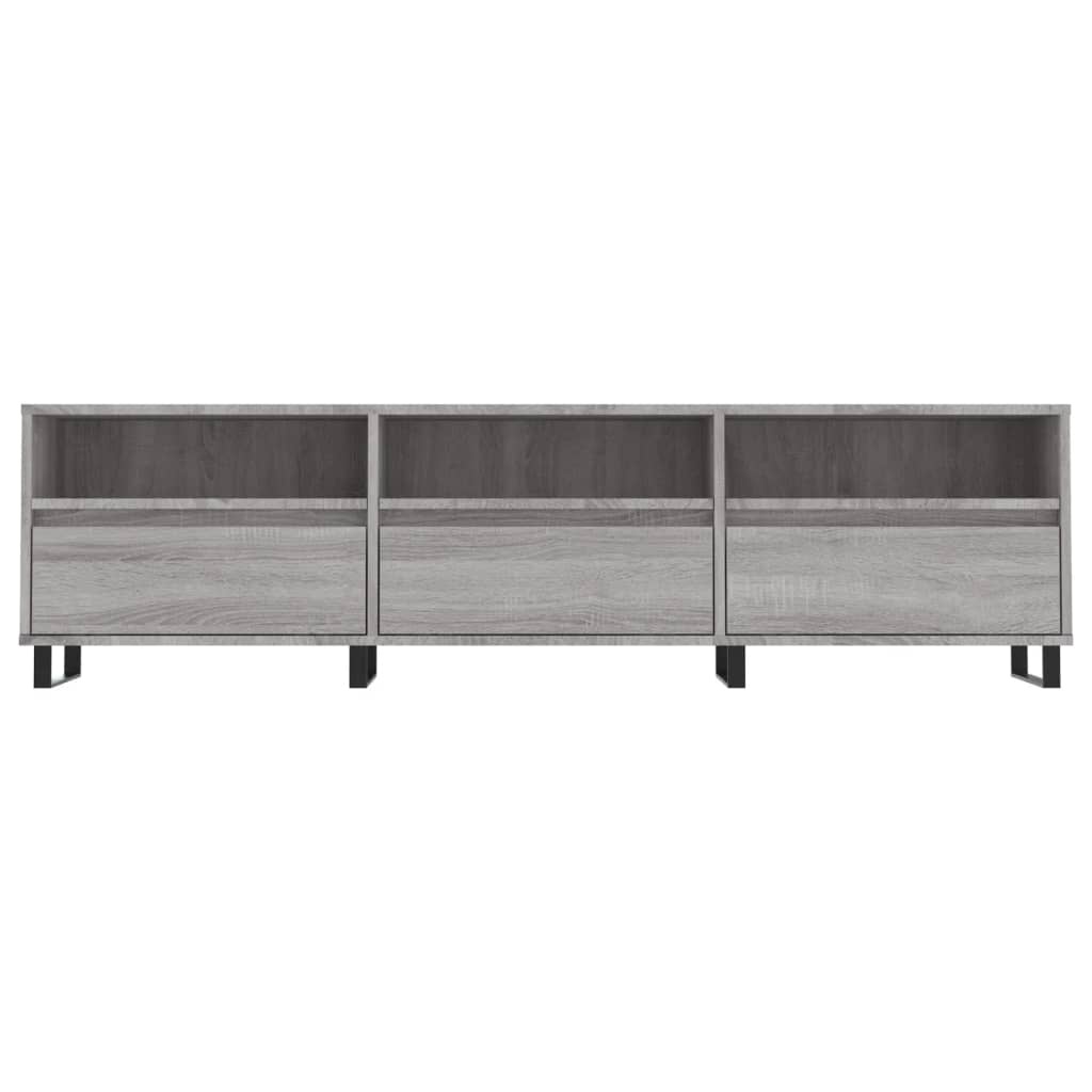 VidaXL Tv-meubel 150x30x44,5 cm bewerkt hout grijs sonoma eikenkleurig