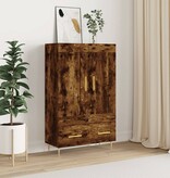 VidaXL Hoge kast 69,5x31x115 cm bewerkt hout gerookt eikenkleurig