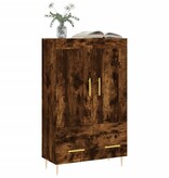 VidaXL Hoge kast 69,5x31x115 cm bewerkt hout gerookt eikenkleurig