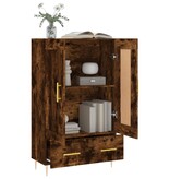VidaXL Hoge kast 69,5x31x115 cm bewerkt hout gerookt eikenkleurig