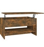 VidaXL Salontafel 80x50x40 cm bewerkt hout gerookt eikenkleurig