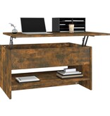 VidaXL Salontafel 80x50x40 cm bewerkt hout gerookt eikenkleurig