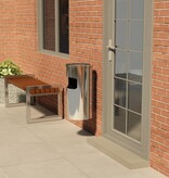 VidaXL Wandasbak/prullenbak roestvrij staal 26 L