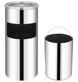 VidaXL Wandasbak/prullenbak roestvrij staal 26 L