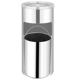 VidaXL Wandasbak/prullenbak roestvrij staal 26 L