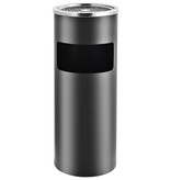 VidaXL Asbak/prullenbak Hotel 30 L staal grijs