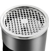 VidaXL Asbak/prullenbak Hotel 30 L staal grijs