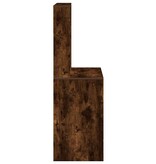 VidaXL Bureau met schappen 100x45x140 cm bewerkt hout gerookt eiken