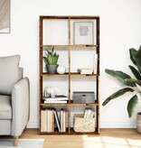 VidaXL Kamerscherm / boekenkast 69,5x29x137,5 cm hout oud houtkleur