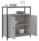 VidaXL Dressoir 70x30x80 cm bewerkt hout grijs sonoma