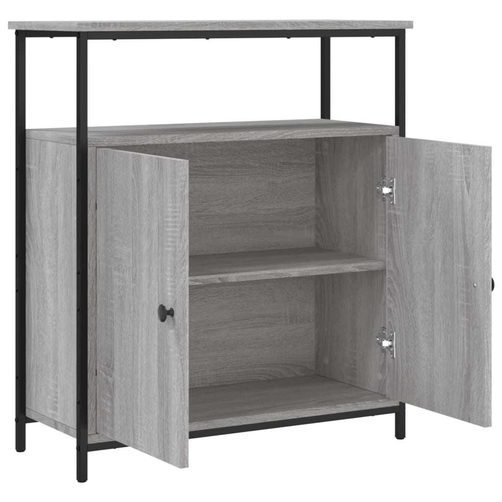 VidaXL Dressoir 70x30x80 cm bewerkt hout grijs sonoma