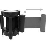 VidaXL Afzetkoord uittrekbaar 200 cm zwart