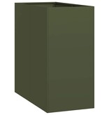 VidaXL Plantenbak 40x80x80 cm staal olijfgroen