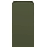 VidaXL Plantenbak 40x80x80 cm staal olijfgroen