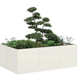 VidaXL Plantenbak 120x80x40 cm staal wit