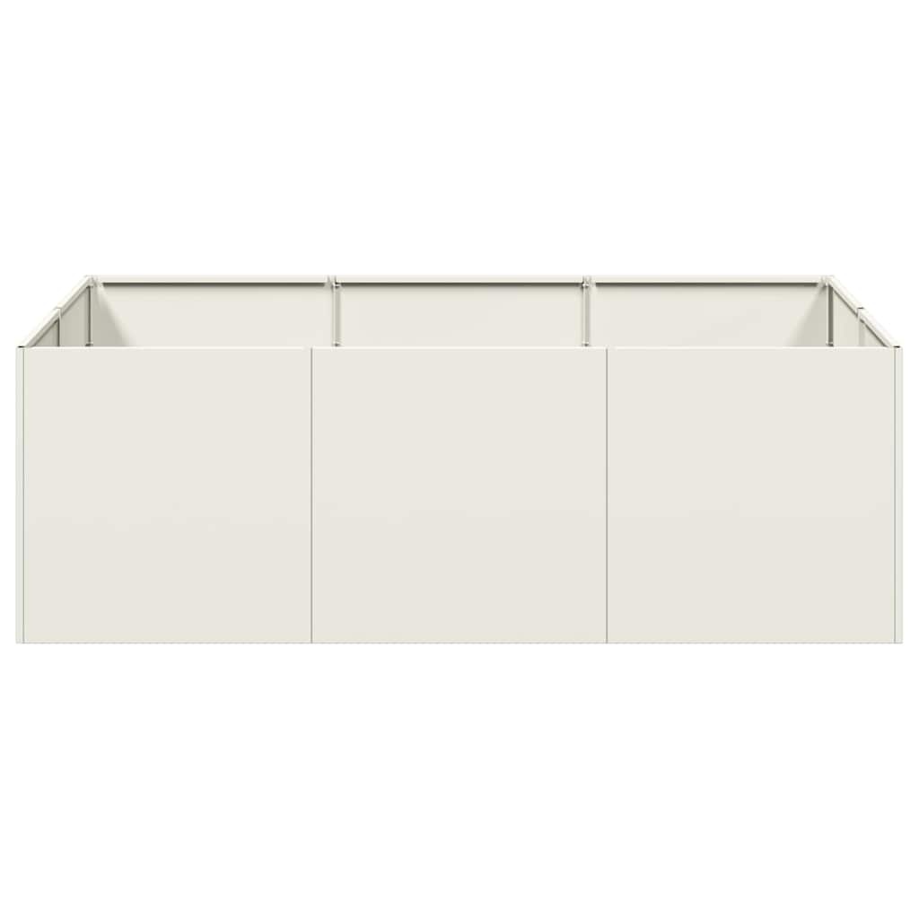 VidaXL Plantenbak 120x80x40 cm staal wit