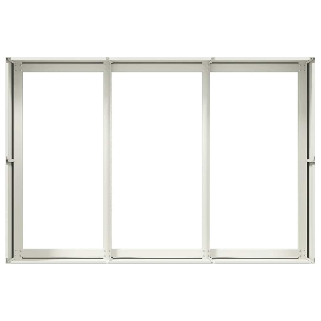 VidaXL Plantenbak 120x80x40 cm staal wit