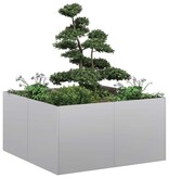 VidaXL Plantenbak 80x80x40 cm gegalvaniseerd staal