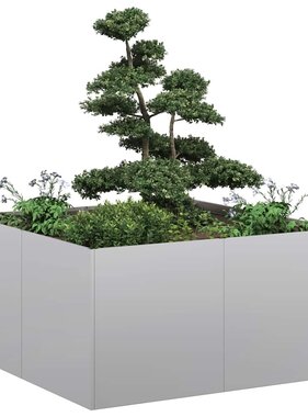 VidaXL Plantenbak 80x80x40 cm gegalvaniseerd staal