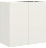 VidaXL Plantenbak 40x40x80 cm koudgewalst staal wit