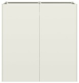 VidaXL Plantenbak 40x40x80 cm koudgewalst staal wit