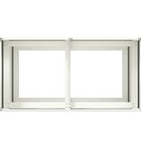 VidaXL Plantenbak 40x40x80 cm koudgewalst staal wit