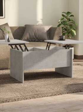 VidaXL Salontafel 80x50x42,5 cm bewerkt hout betongrijs
