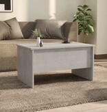 VidaXL Salontafel 80x50x42,5 cm bewerkt hout betongrijs