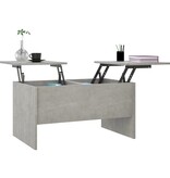 VidaXL Salontafel 80x50x42,5 cm bewerkt hout betongrijs