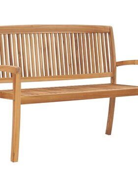 VidaXL Tuinbank 2-zits stapelbaar 128,5 cm massief teakhout