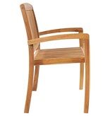 VidaXL Tuinbank 2-zits stapelbaar 128,5 cm massief teakhout