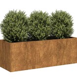 VidaXL Plantenbak roestig 120x40x40 cm weervast staal