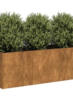 VidaXL Plantenbak roestig 120x40x40 cm weervast staal
