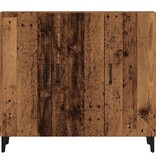 VidaXL Dressoir 90x34x80 cm bewerkt hout oud houtkleurig