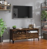 VidaXL Tv-meubel 100x34,5x44,5 cm bewerkt hout gerookt eikenkleurig