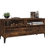 VidaXL Tv-meubel 100x34,5x44,5 cm bewerkt hout gerookt eikenkleurig