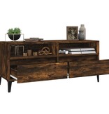 VidaXL Tv-meubel 100x34,5x44,5 cm bewerkt hout gerookt eikenkleurig