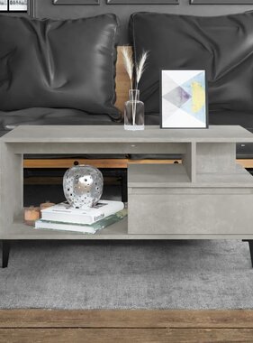 VidaXL Salontafel 90x49x45 cm bewerkt hout betongrijs