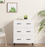 VidaXL Dressoir 69,5x34x90 cm bewerkt hout wit