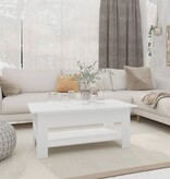 VidaXL Salontafel 102x55x42 cm bewerkt hout wit