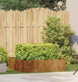 VidaXL Plantenbak roestig 100x100x30 cm weervast staal