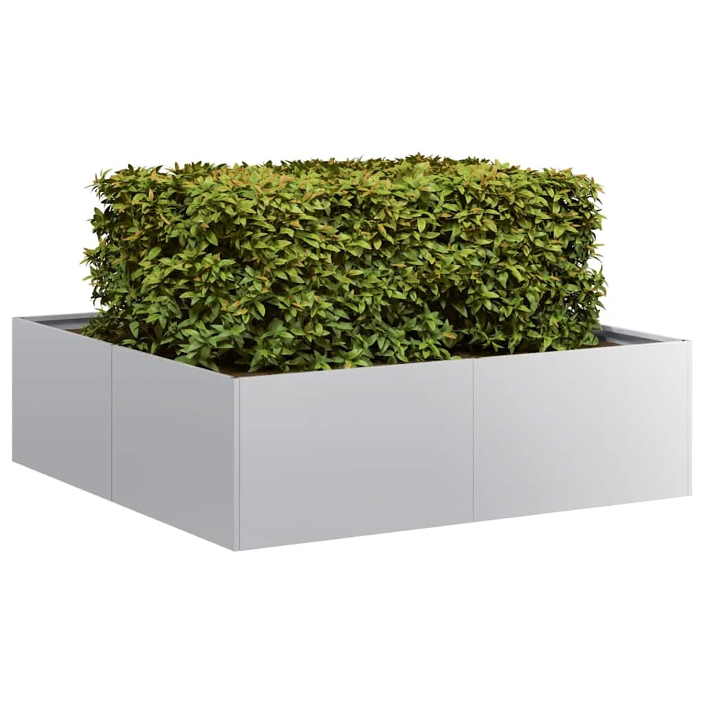 VidaXL Plantenbak 100x100x30 cm gegalvaniseerd staal
