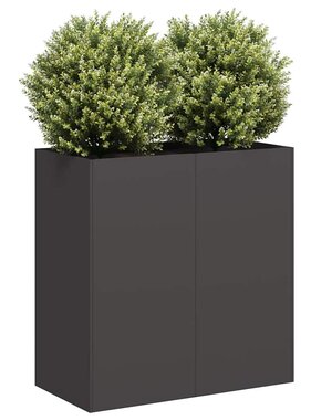 VidaXL Plantenbak 80x40x80 cm koudgewalst staal zwart