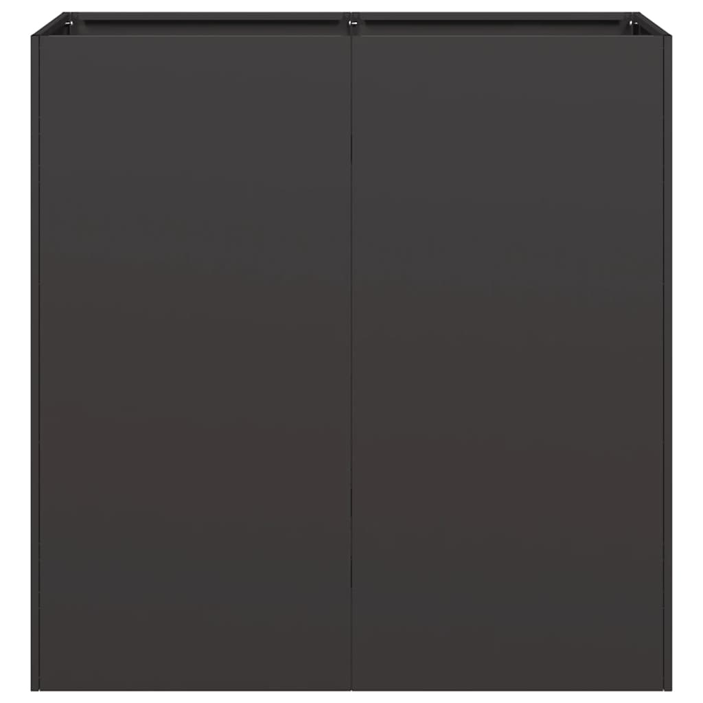 VidaXL Plantenbak 80x40x80 cm koudgewalst staal zwart