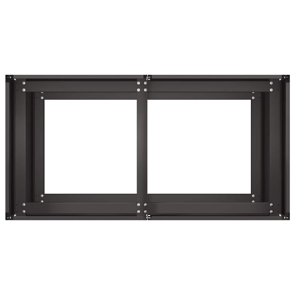 VidaXL Plantenbak 80x40x80 cm koudgewalst staal zwart